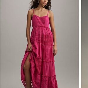 Bhanuni by Jyoti Sleeveless
Patchwork Lace Tiered Maxi Dress for Anthropologie